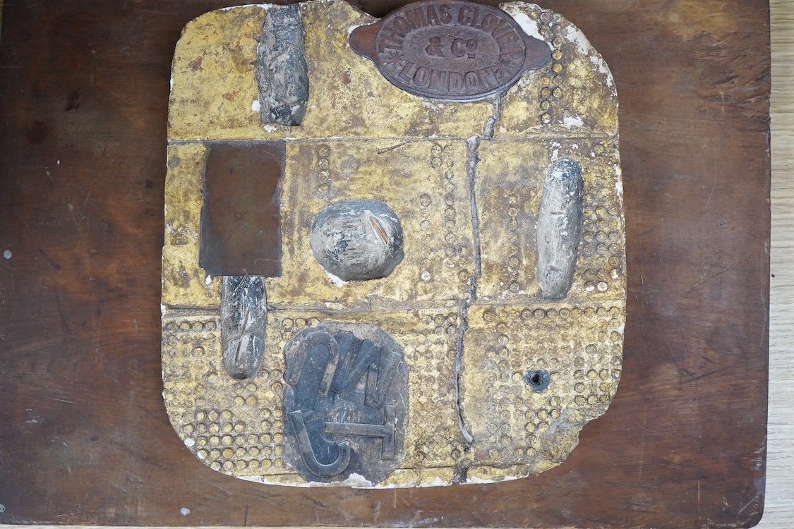 Germano Facetti (Italian, 1926-2006) 'Graphorelief', abstract relief panel mounted on board, signed and dated 1963 verso, overall 32 x 45cm